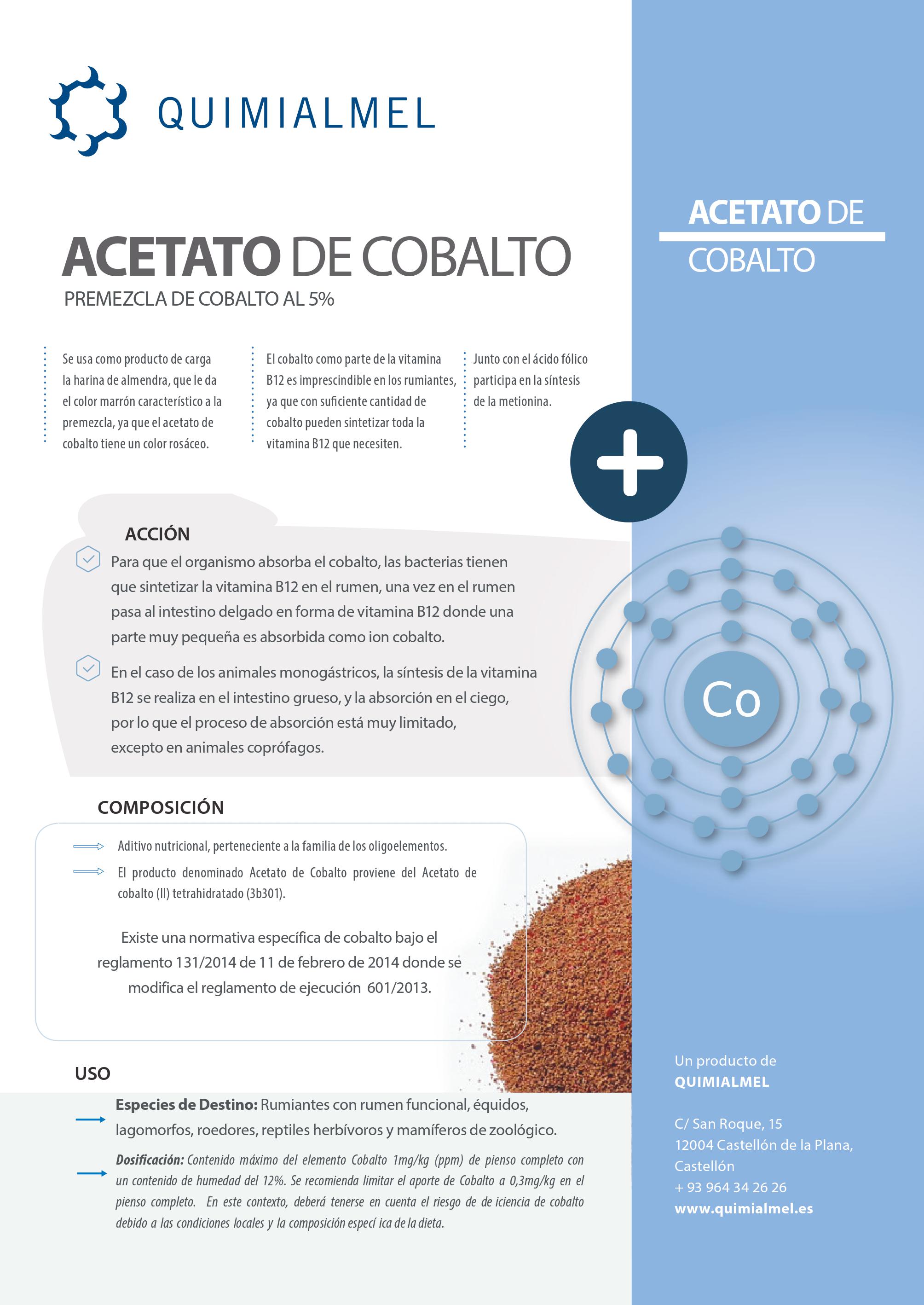 Ficha producto Acetato de Cobalto