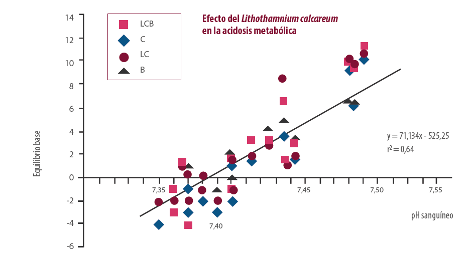 Efecto del Lithothamnium calcareum en la acidosis metabólica
